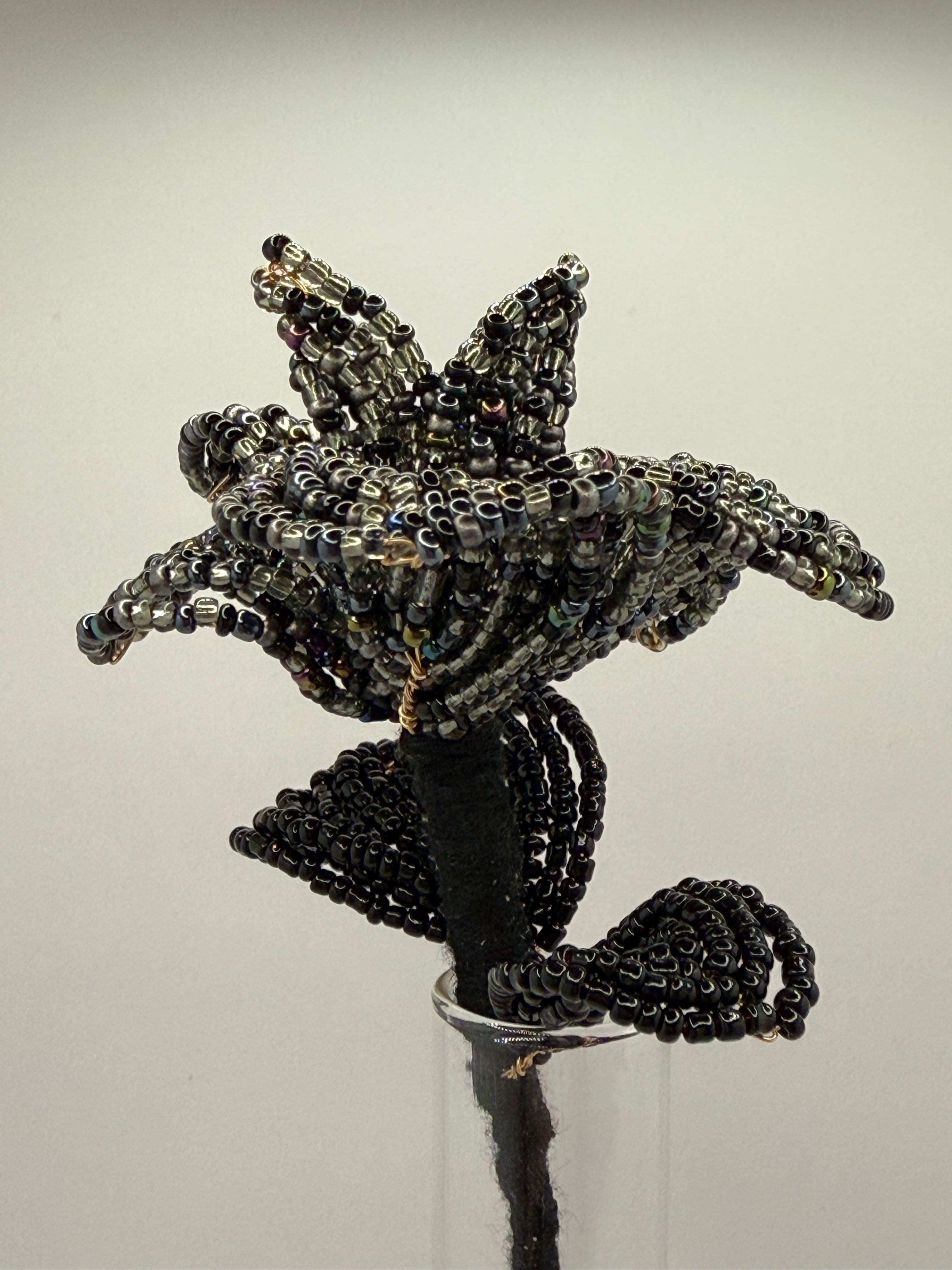 Flor gris jaspeada